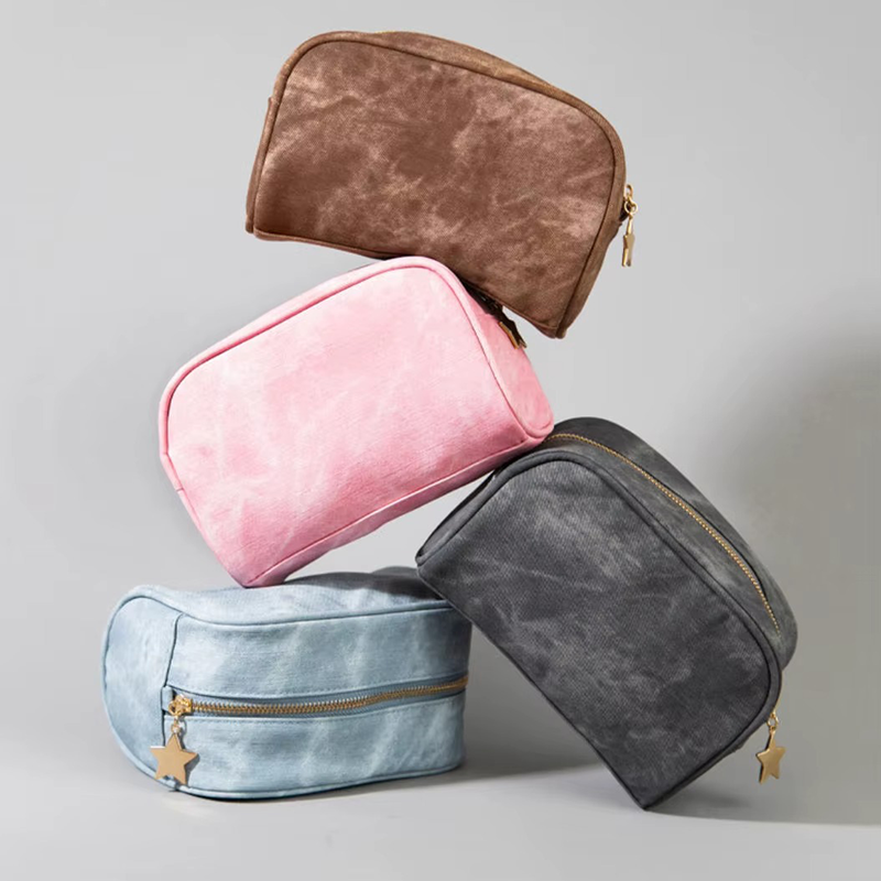 faux suede cosmetic bags (4)